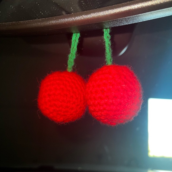 Hand Crocheted Cherries Keychain! - Picture 11 of 15